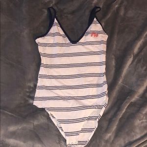 PINK striped bodysuit